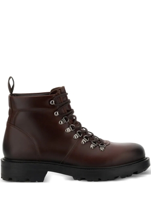 Boggi Milano Rope leather ankle boots - Brown