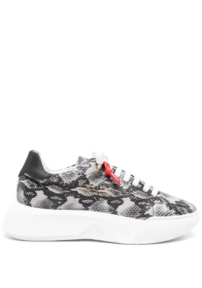 Giuliano Galiano Nemesis python-print leather sneakers - Black