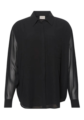 Calvin Klein sheer-panel shirt - Black