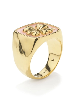 Goossens Talisman Clover signet ring - Gold