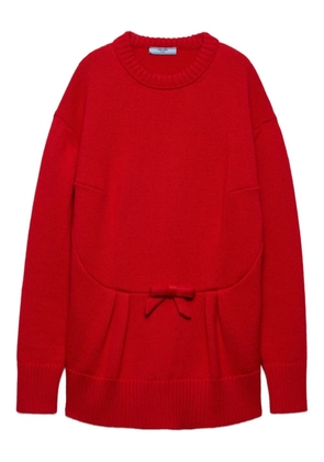 Prada bow-detail sweater - Red