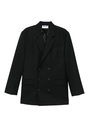Moschino double-breasted acetate jacket - Black