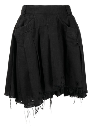 Natasha Zinko distressed-effect mini skirt - Black