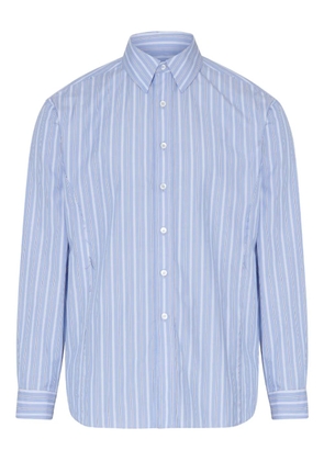 Maison Margiela striped long-sleeved shirt - Blue