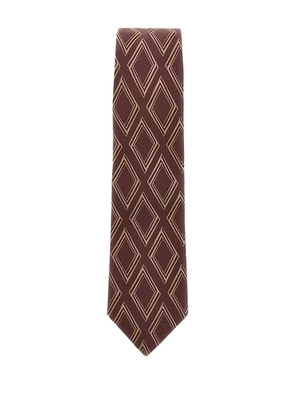 Emporio Armani diamond-patterned tie - Red