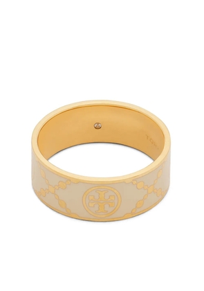 Tory Burch Double T enamel-detail ring - Gold