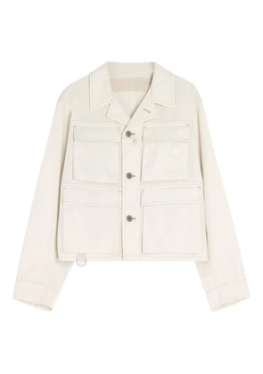 LEMAIRE gusseted-pocket utility military jacket - White