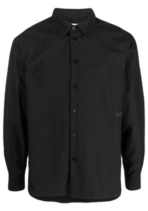 Soulland logo-patch plain shirt - Black