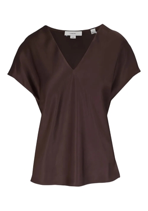 Vince V-neck short-sleeves top - Brown