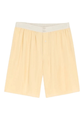 LEMAIRE button-front shorts - Yellow