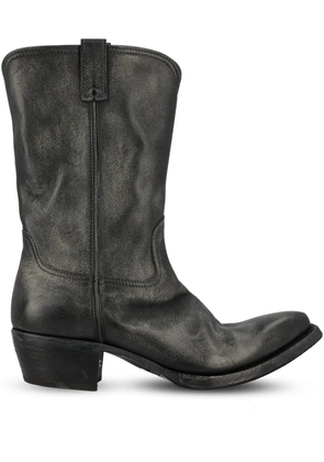 Prada tapered leather boots - Black