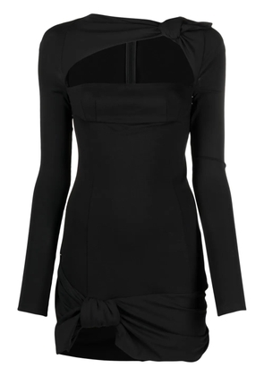 The Attico Donnie open-front minidress - Black