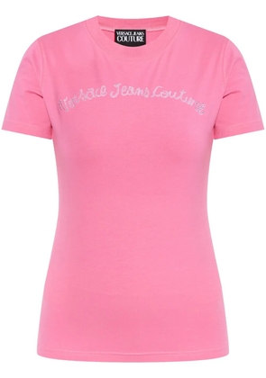 Versace Jeans Couture logo-embellished T-shirt - Pink