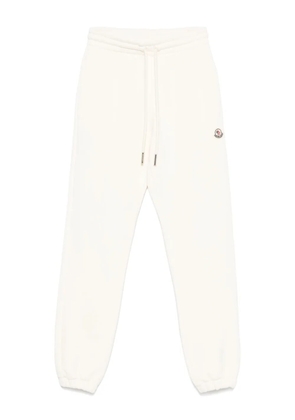 Moncler logo-patch pants - White