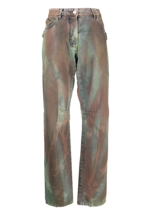 The Attico Deann camouflage trousers - Blue