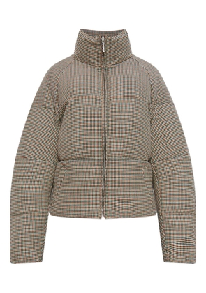 Marni houndstooth puffer jacket - Brown