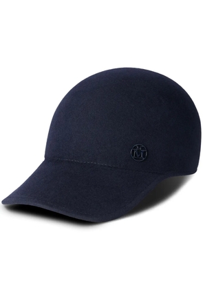 Maison Michel Tiger wool logo-plaque cap - Blue