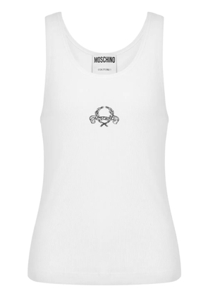 Moschino logo-embroidered vest - White