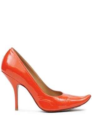Maison Margiela 100mm leather pumps - Orange