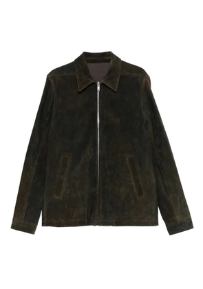 Rick Owens zip-front suede jacket - Brown