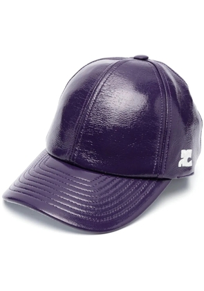 Courrèges logo-patch baseball cap - Purple