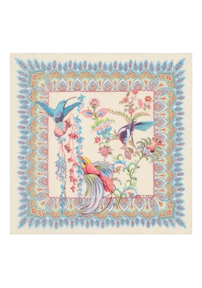 ETRO flora fauna silk pocket square - Neutrals