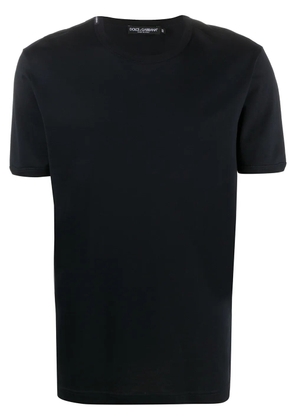 Dolce & Gabbana logo label crew neck T-shirt - Blue