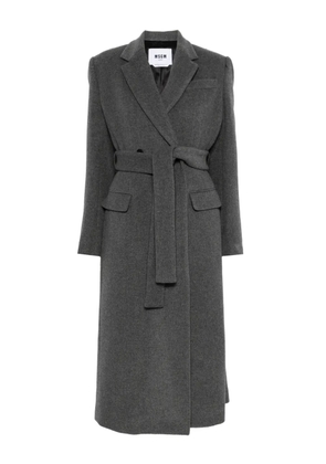 MSGM belted wool coat - Grey