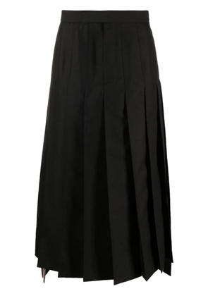 Thom Browne pleated wool maxi skirt - Black
