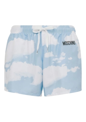 Moschino cloud-print swim shorts - Blue