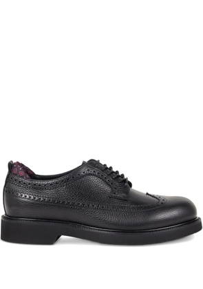 ETRO leather broguing-details Derby shoes - Black