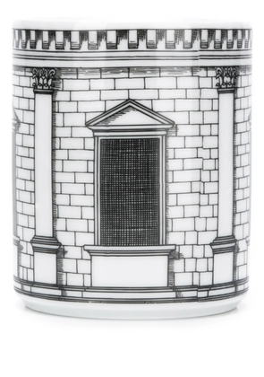 Fornasetti Architettura-print pencil holder - White
