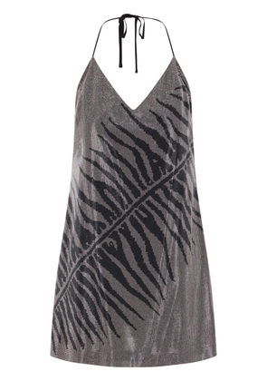 Roberto Cavalli rhinestoned mini dress - Black