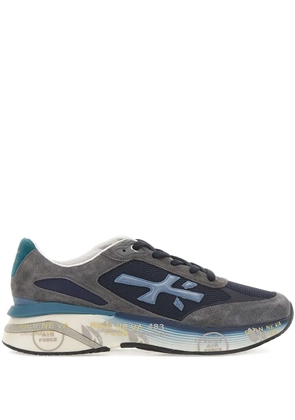 Premiata logo heel trainers - Blue