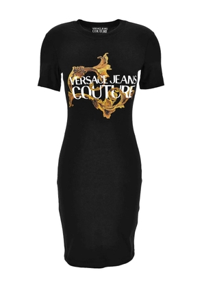 Versace Jeans Couture logo-print midi dress - Black