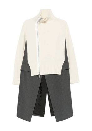 sacai panelled jacket - Neutrals