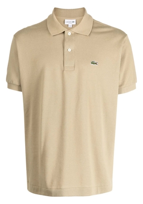 Lacoste embroidered-logo short-sleeve polo shirt - Brown