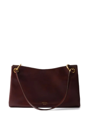 Prada large Etude shoulder bag - Brown