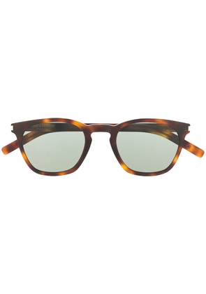 Saint Laurent Eyewear square frame sunglasses - Brown