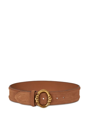 ETRO oval-buckle suede belt - M1384 LIGHT BROWN