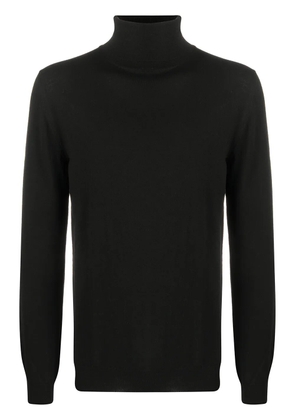 Zanone rib-trimmed roll neck jumper - Black