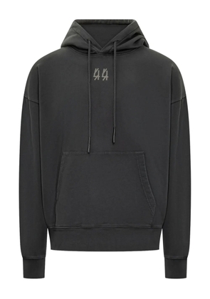 44 LABEL GROUP logo-print hoodie - Black