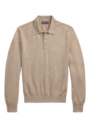 Ralph Lauren Purple Label knitted polo shirt - Neutrals