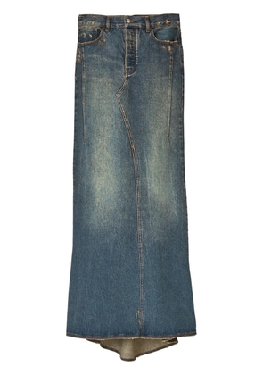 Marc Jacobs fluted denim maxi skirt - Blue