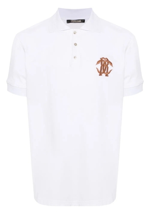 Roberto Cavalli logo-embroidered polo shirt - White