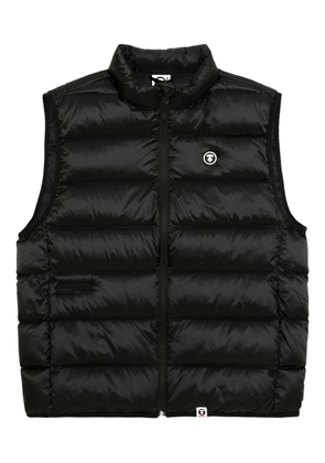 AAPE BY *A BATHING APE® Moonface logo down gilet - Black
