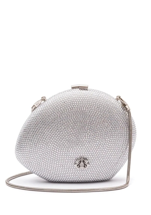 Isla crystal-embellished clutch bag - Silver