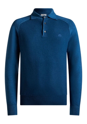 ETRO Pegaso-motif polo shirt - Blue