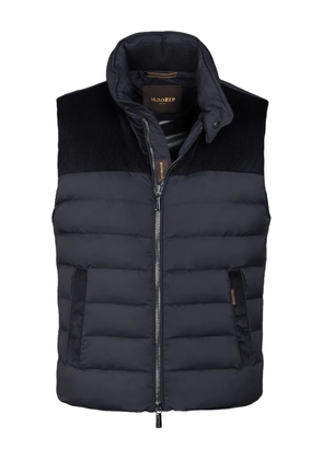 Moorer corduroy-panel quilted gilet - Grey