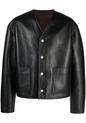 Nanushka faux-leather bomber jacket - Black
